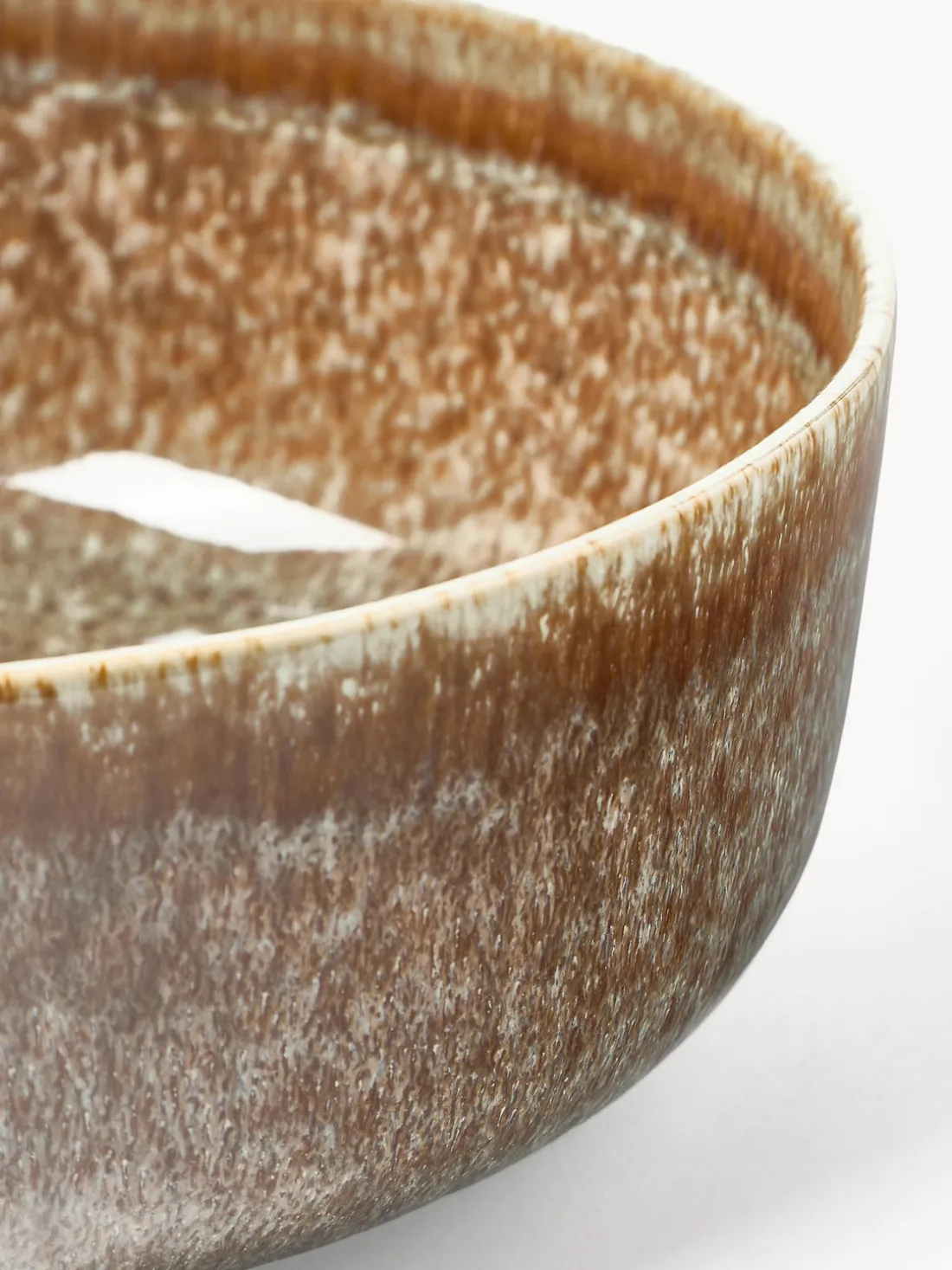 Ensaladera artesanal con esmalte reactivo Danza