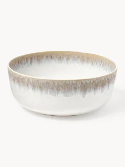 Ensaladera artesanal con esmalte reactivo Danza