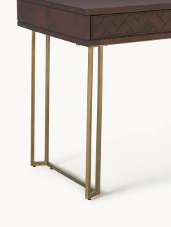 Escritorio de madera de mango con diseño de espiga Luca