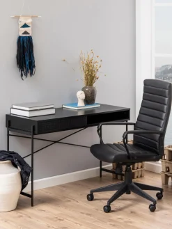 Escritorio estrecho de madera Angus