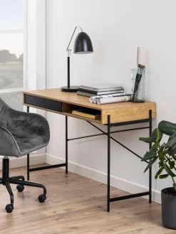 Escritorio estrecho de madera Angus