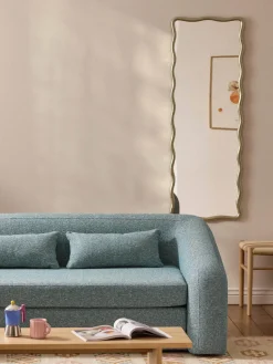 Espejo de cuerpo entero de metal ondulado Reggie