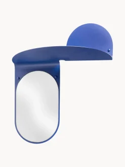 Espejo de pared artesanal con estante Flip