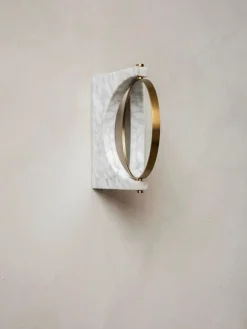 Espejo tocador redondo de mármol de pared Pepe