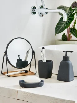 Espejo tocador redondo Nora, con aumento