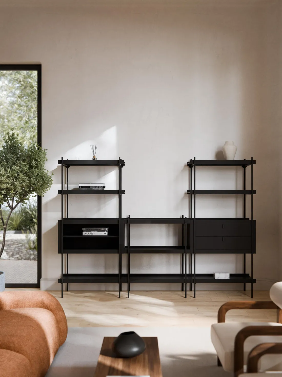 Estantería alta con cajones Rio