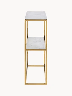 Estantería con estantes de vidrio en look mármol Aruba