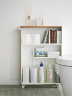 Estantería de baño con ruedas Tower