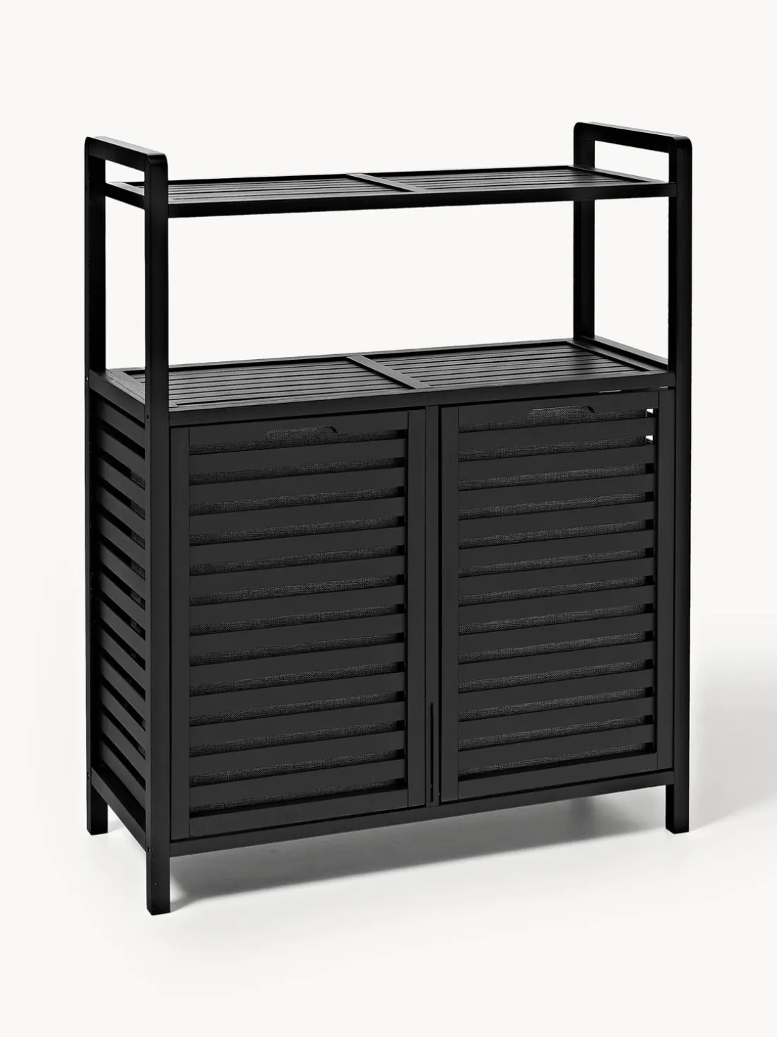 Estantería de baño de bambú con cestos de ropa Kit