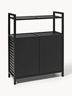 Estantería de baño de bambú con cestos de ropa Kit