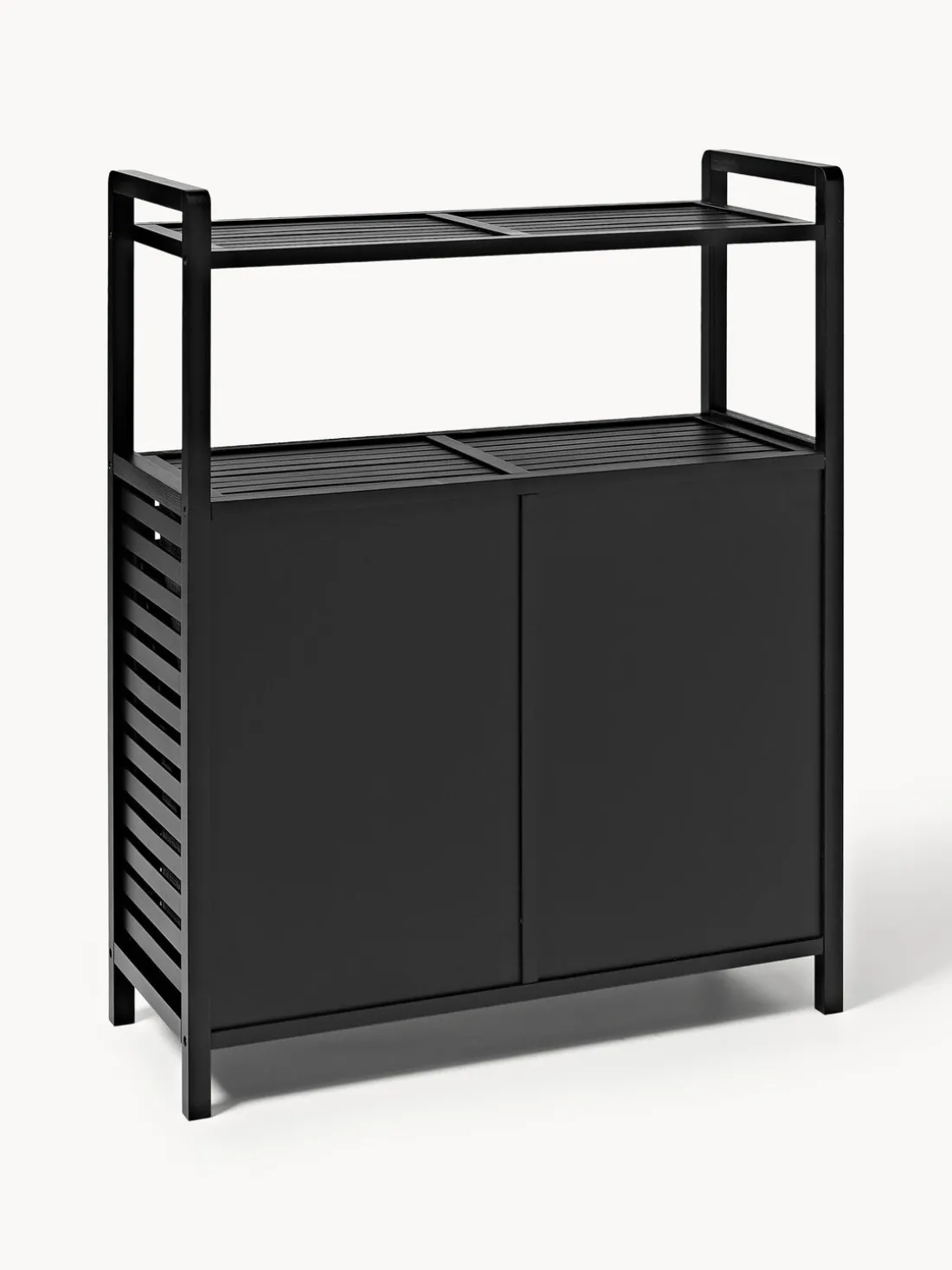 Estantería de baño de bambú con cestos de ropa Kit