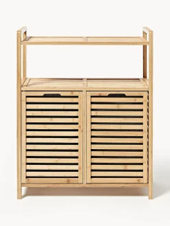 Estantería de baño de bambú con cestos de ropa Kit