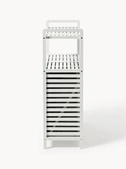 Estantería de baño de bambú con cestas de lavandería