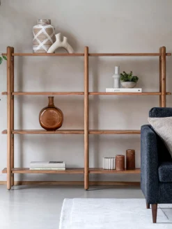 Estantería de madera de acacia Cannes