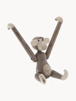 Figura decorativa de diseño de madera de roble Monkey, 19 cm