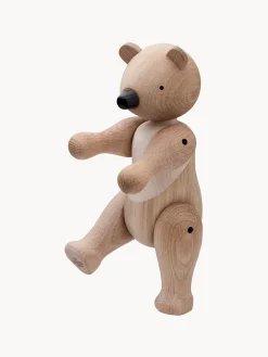 Figura decorativa de madera de roble artesanal Bär