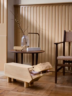 Figura decorativa de madera de roble Hippo