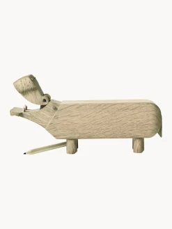 Figura decorativa de madera de roble Hippo