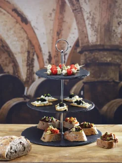 Fuente 3 pisos de pizarra Cooper