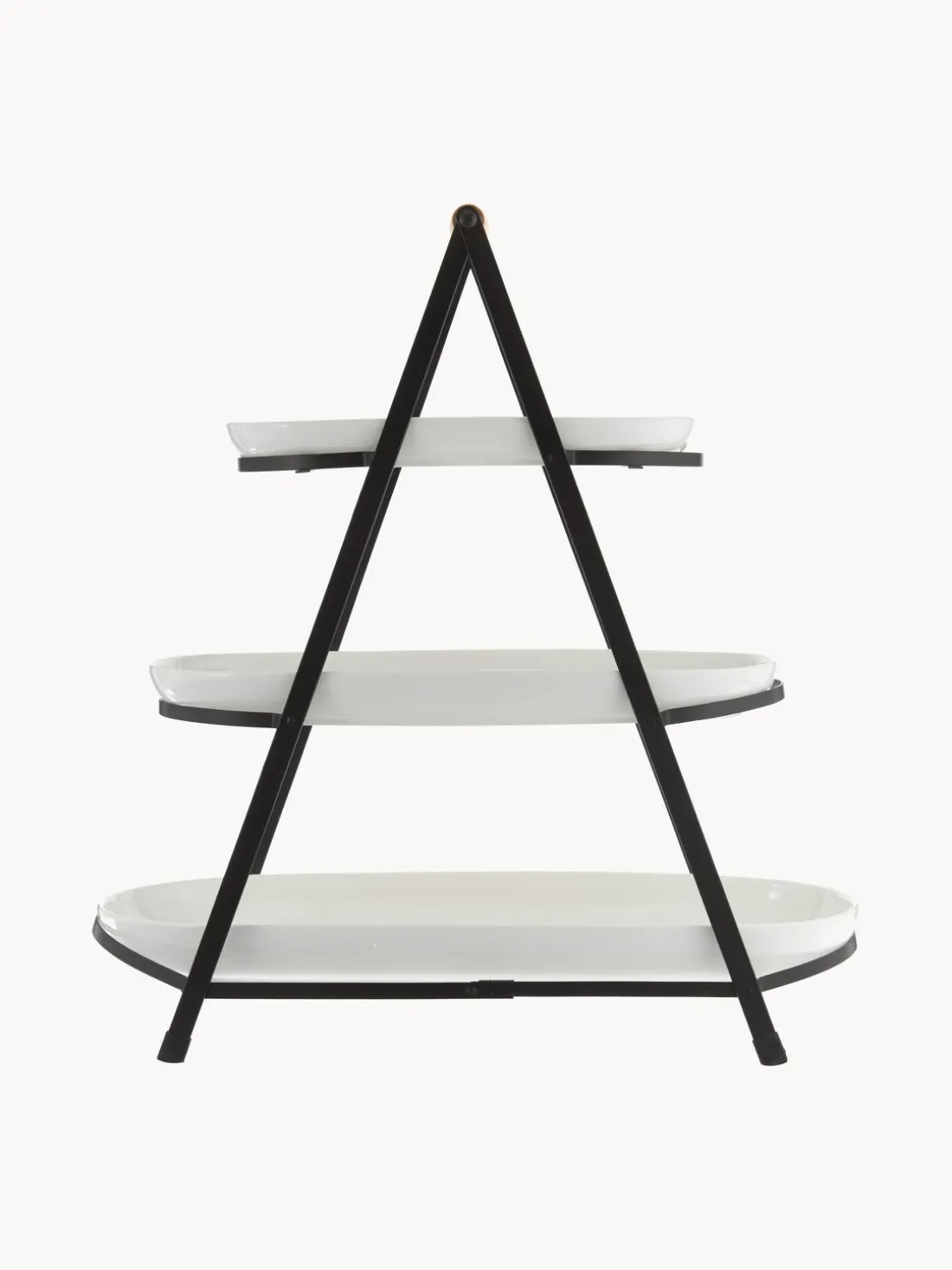 Fuente 3 pisos de porcelana Tower, con las bandejas extríbles