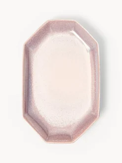 Fuente artesanal con esmalte reactivo Vinci