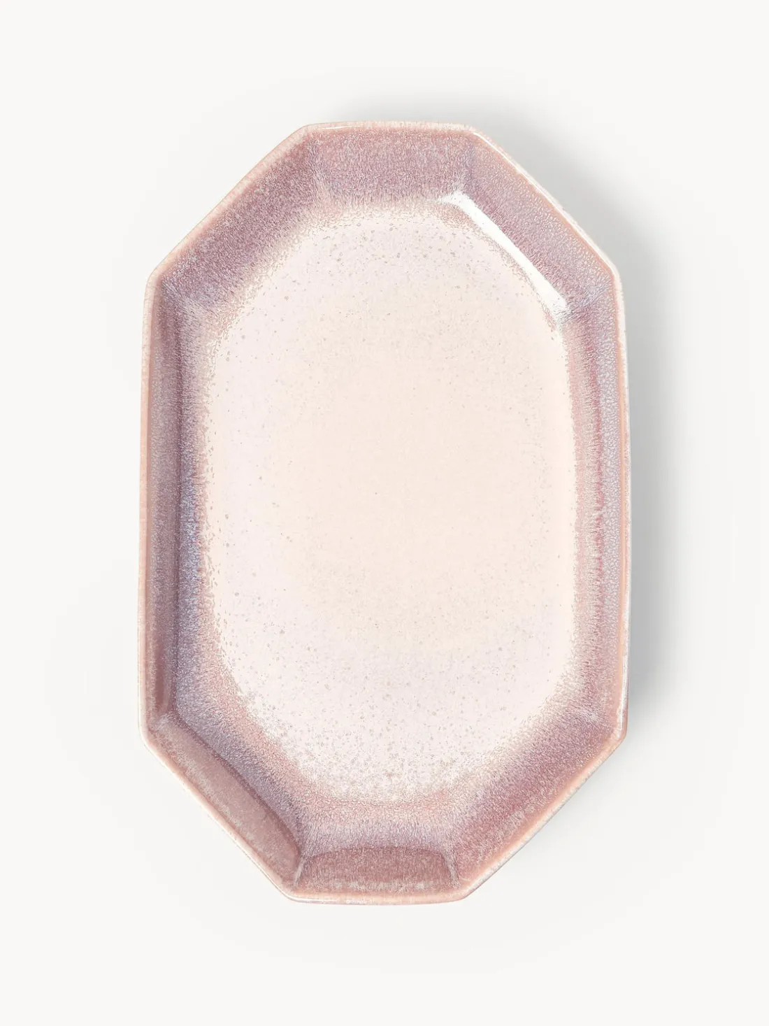 Fuente artesanal con esmalte reactivo Vinci