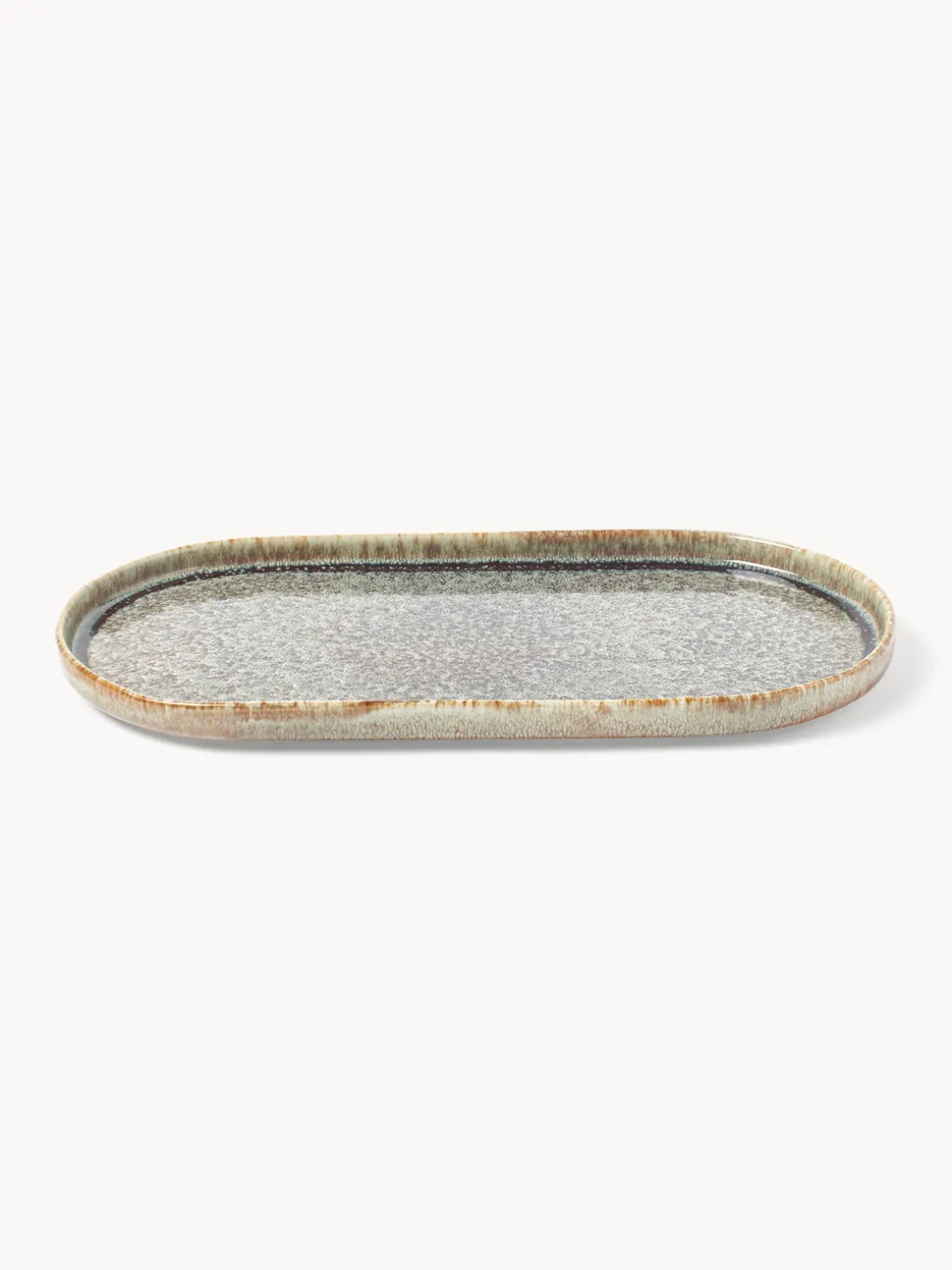 Fuente artesanal con esmalte reactivo Danza