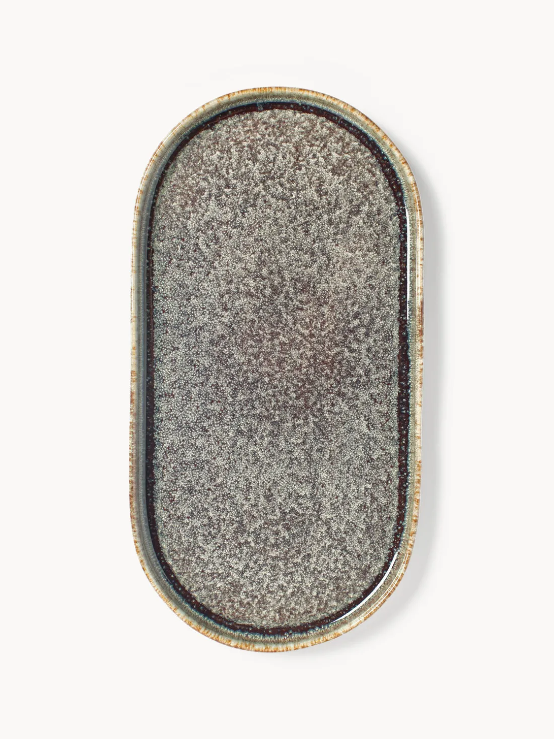 Fuente artesanal con esmalte reactivo Danza