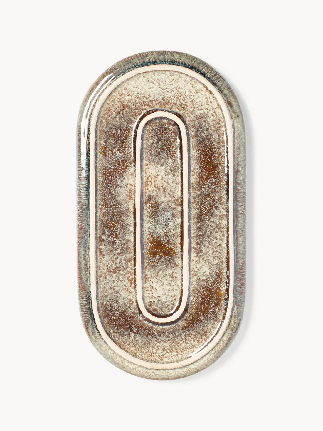 Fuente artesanal con esmalte reactivo Danza