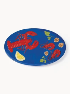 Fuente artesanal de dolomita De La Mer, 33 x 20 cm