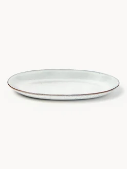 Fuente artesanal de gres Nordic Sand, 30 cm