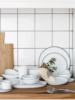 Fuente artesanal de porcelana Salt, 30 x 20 cm