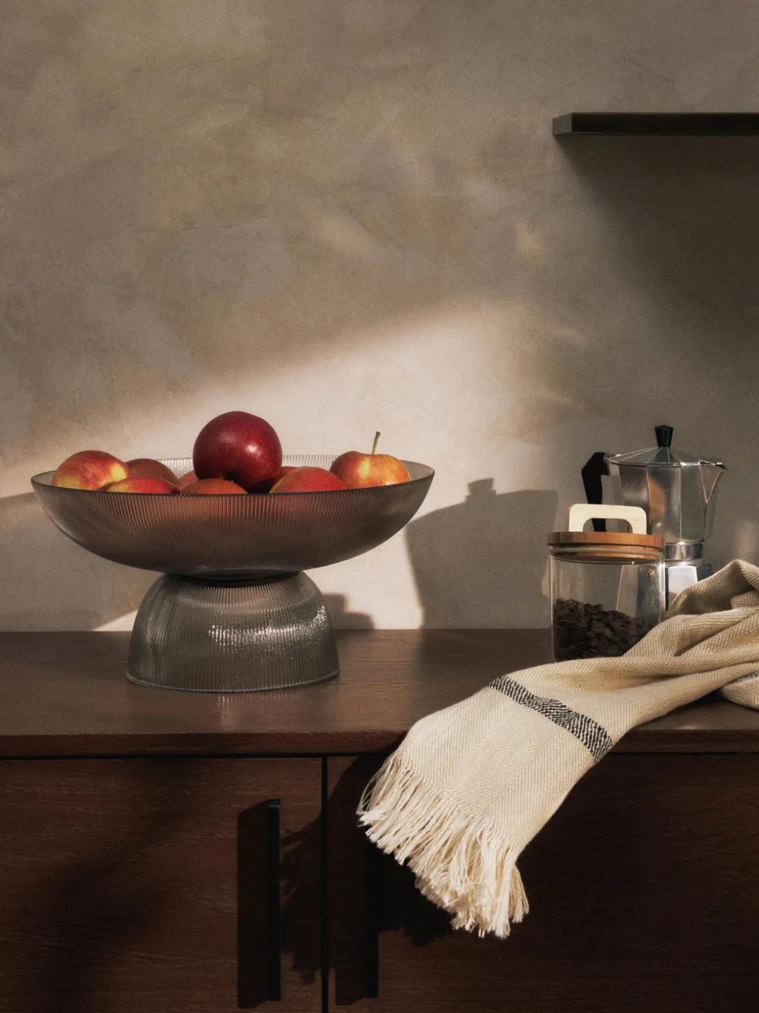 Fuente de vidrio Lija