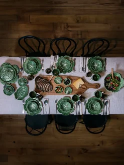 Fuente pintada a mano Cabbage