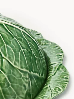 Fuente pintada a mano con tapa Cabbage