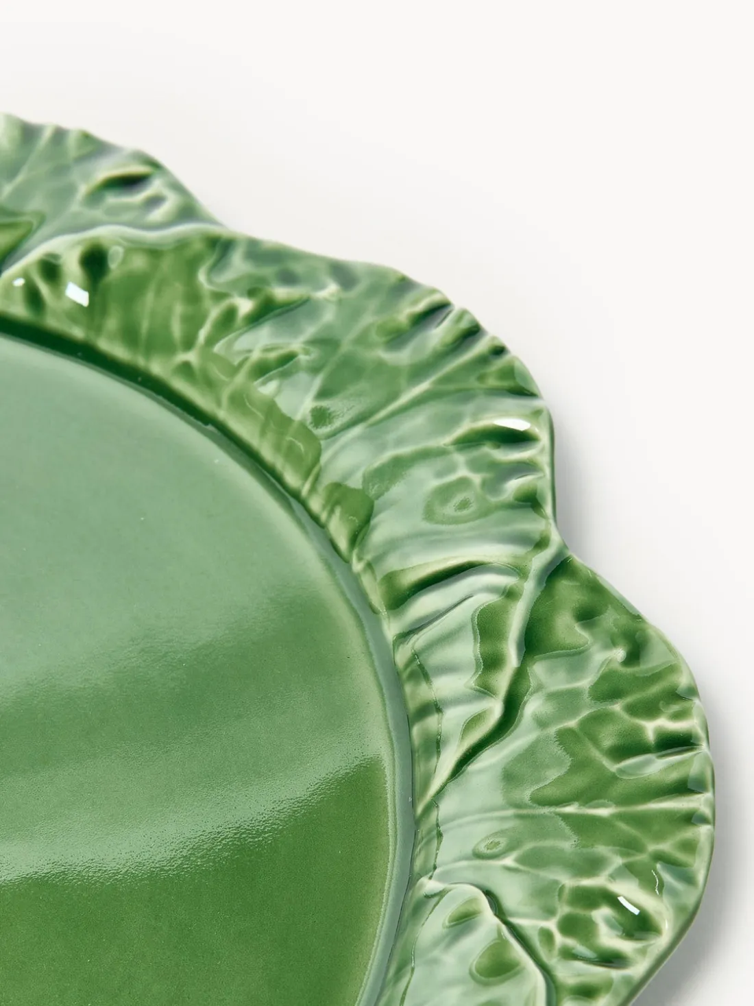 Fuente pintada a mano con tapa Cabbage