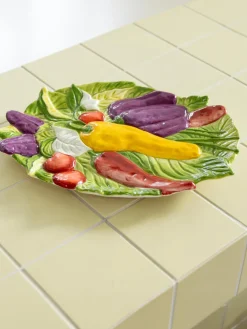 Fuente pintada a mano Legume