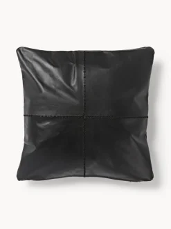 Funda de almohada artesanal de cuero Raven