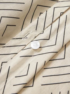 Funda de almohada de algodón estampado Milano