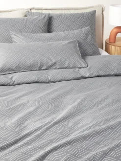 Funda de almohada estampada de algodón Milano