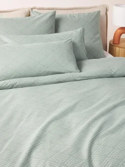 Funda de almohada estampada de algodón Milano