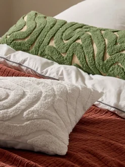 Funda de cojín alargada texturizada Mareva