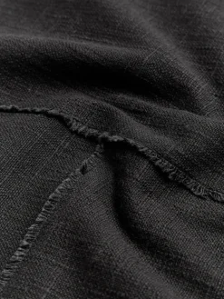 Funda de cojín artesanal con costura decorativa Terre