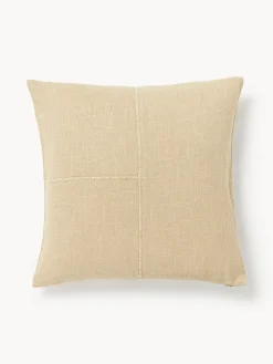 Funda de cojín artesanal con costura decorativa Terre