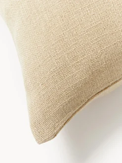 Funda de cojín artesanal con costura decorativa Terre