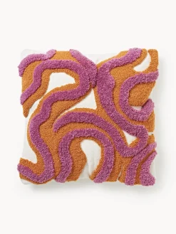 Funda de cojín artesanal con tejido capitoné Jiri