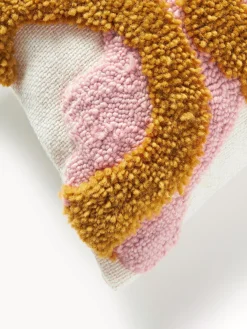 Funda de cojín artesanal con tejido capitoné Jiri