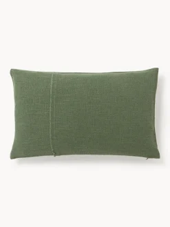 Funda de cojín artesanal con costura decorativa Terre