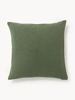 Funda de cojín artesanal con costura decorativa Terre