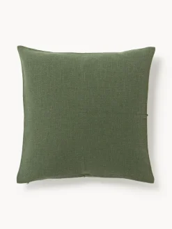 Funda de cojín artesanal con costura decorativa Terre